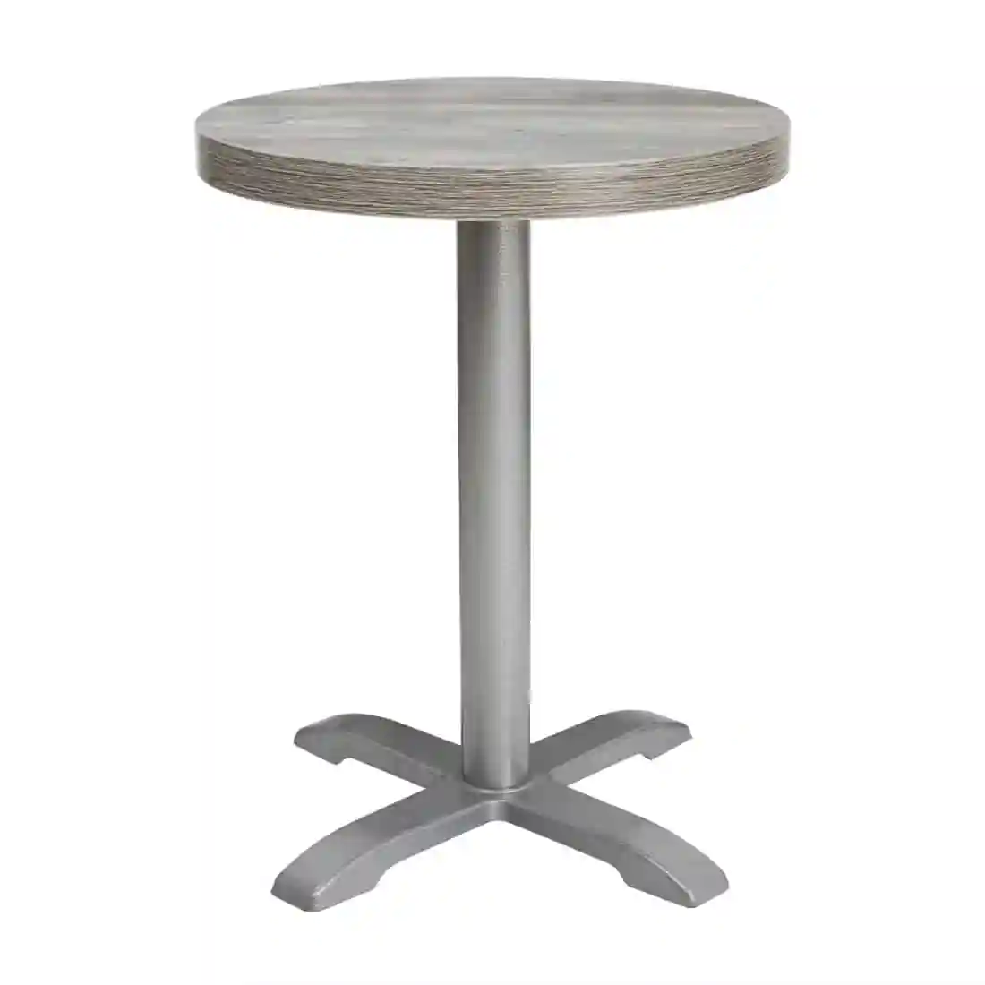 Bolero Pre-Drilled Round Melamine Table Top Ash Grey 600mm - Image 5