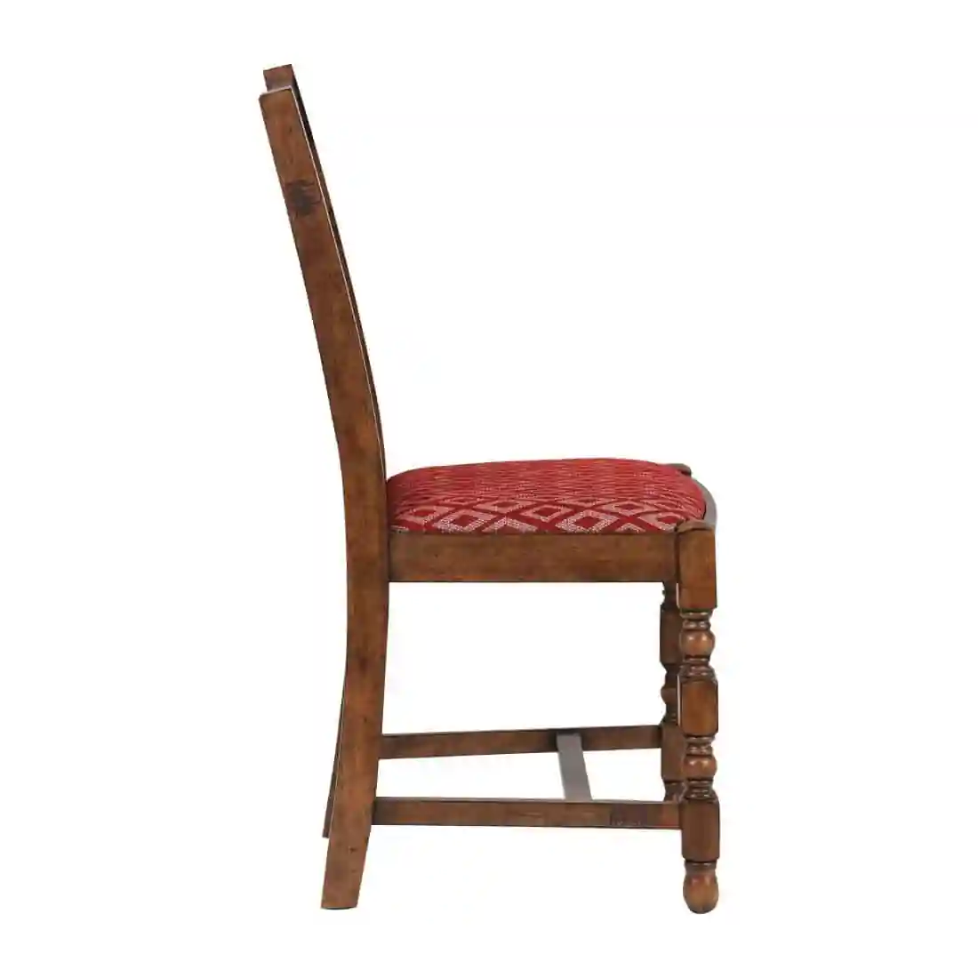 Mayfair Dining Chair with Red Diamond Padded Seat (Pack of 2) - Image 2