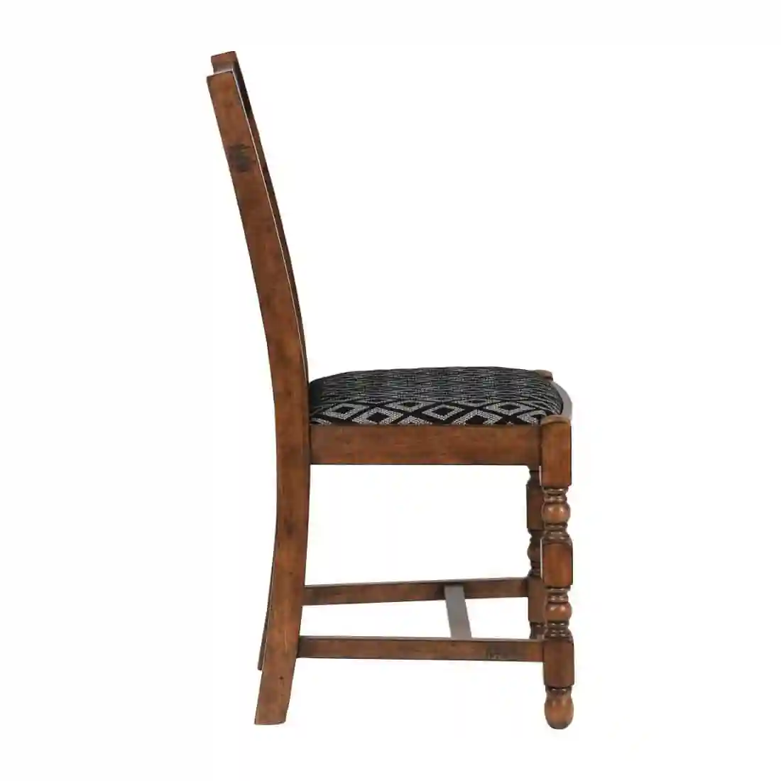 Mayfair Dining Chair with Black Diamond Padded Seat (Pack of 2) - Image 2