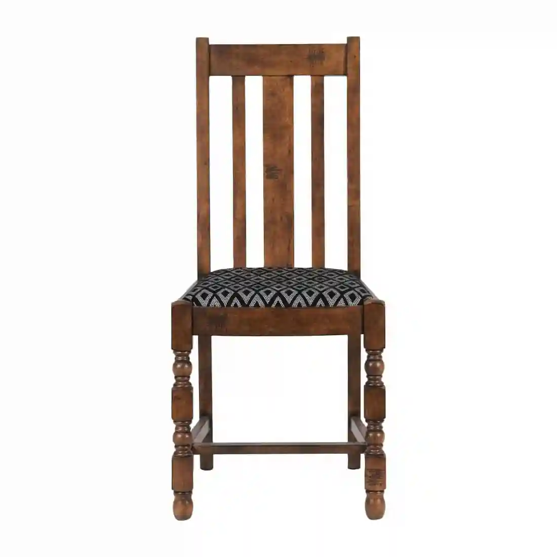 Mayfair Dining Chair with Black Diamond Padded Seat (Pack of 2) - Image 3