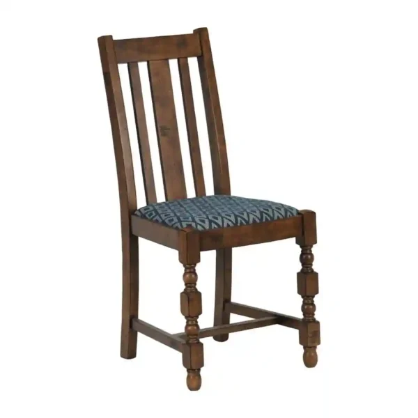 Mayfair Dining Chair with Blue Diamond Padded Seat (Pack of 2) - Image 1
