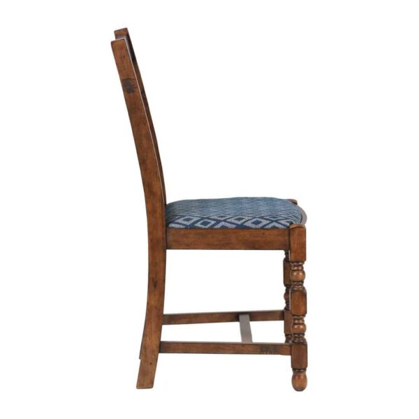 Mayfair Dining Chair with Blue Diamond Padded Seat (Pack of 2) - Image 2