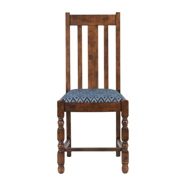 Mayfair Dining Chair with Blue Diamond Padded Seat (Pack of 2) - Image 3