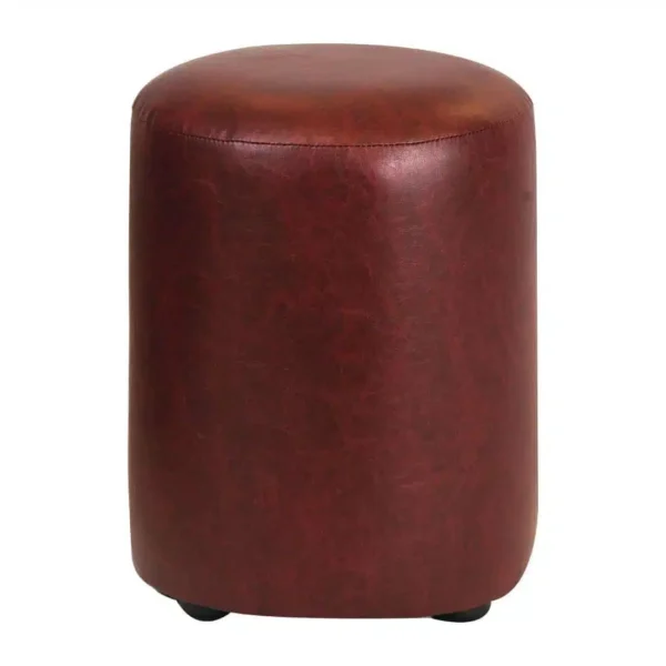 Cylinder Faux Leather Bar Stool Garnet (Pack of 2)