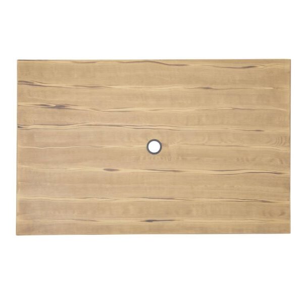 Bolero Complete Outdoor Aluminium Table 120x76x76cm - Light Wood Effect Finish - Image 4