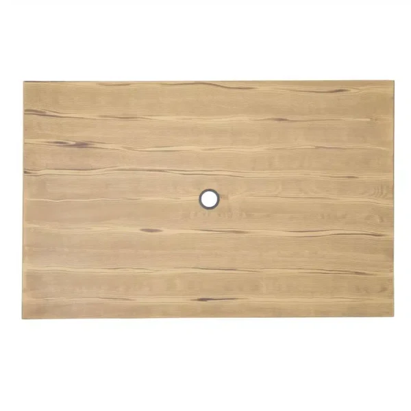 Bolero Complete Outdoor Aluminium Table 120x76x76cm - Light Wood Effect Finish - Image 4