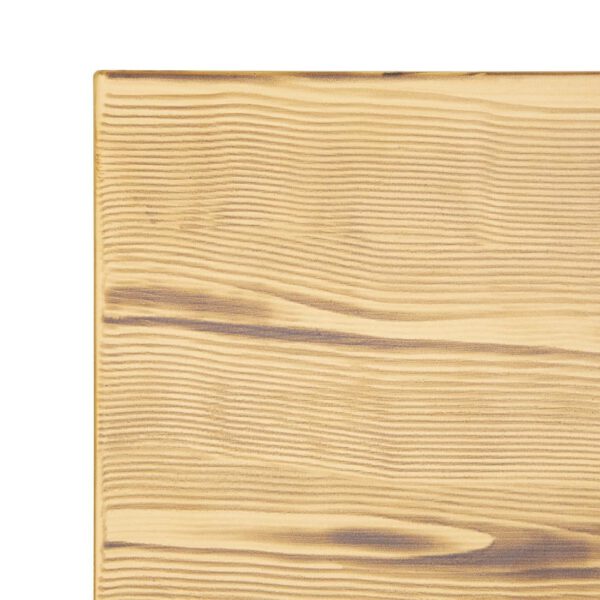 Bolero Complete Outdoor Aluminium Table 120x76x76cm - Light Wood Effect Finish - Image 5