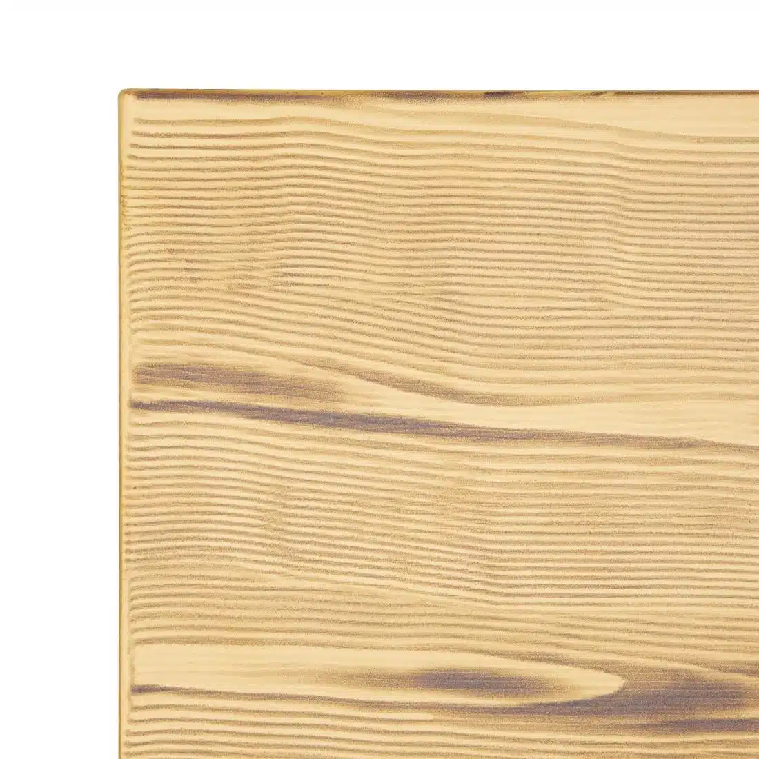 Bolero Complete Outdoor Aluminium Table 120x76x76cm - Light Wood Effect Finish - Image 5