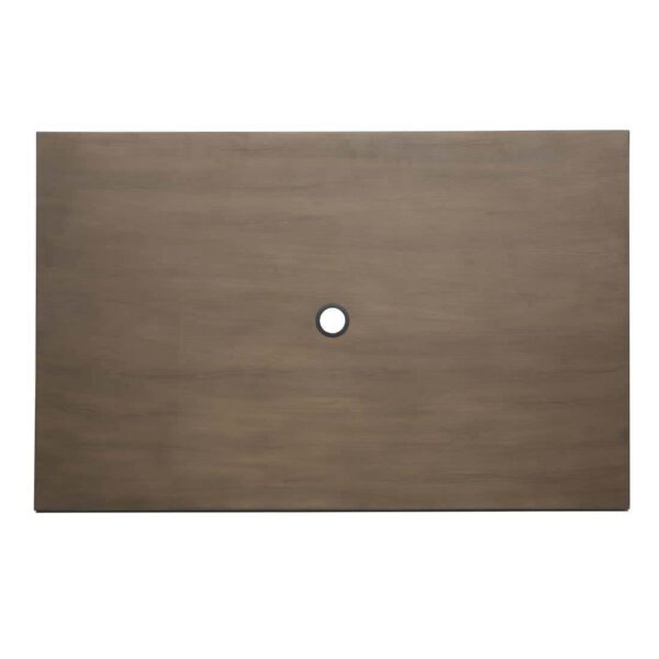 Bolero Complete Outdoor Aluminium Table 120x76x76cm - Dark Wood Effect Finish - Image 4