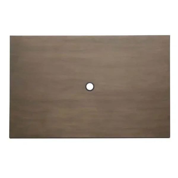 Bolero Complete Outdoor Aluminium Table 120x76x76cm - Dark Wood Effect Finish - Image 4