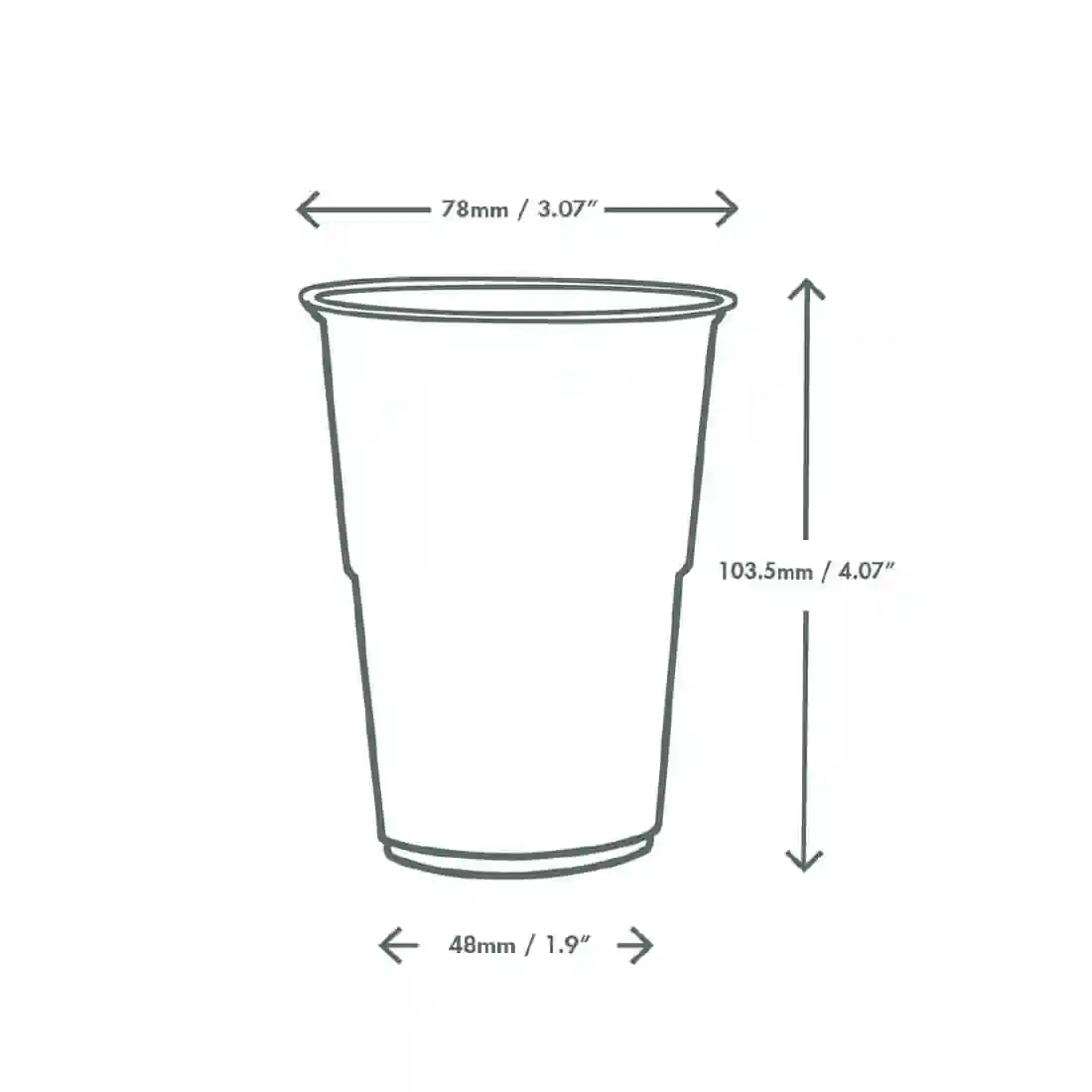 Vegware PLA Half Pint to Brim Cup UKCA/UKNI/CE-marked (Pack of 2100) - Image 3