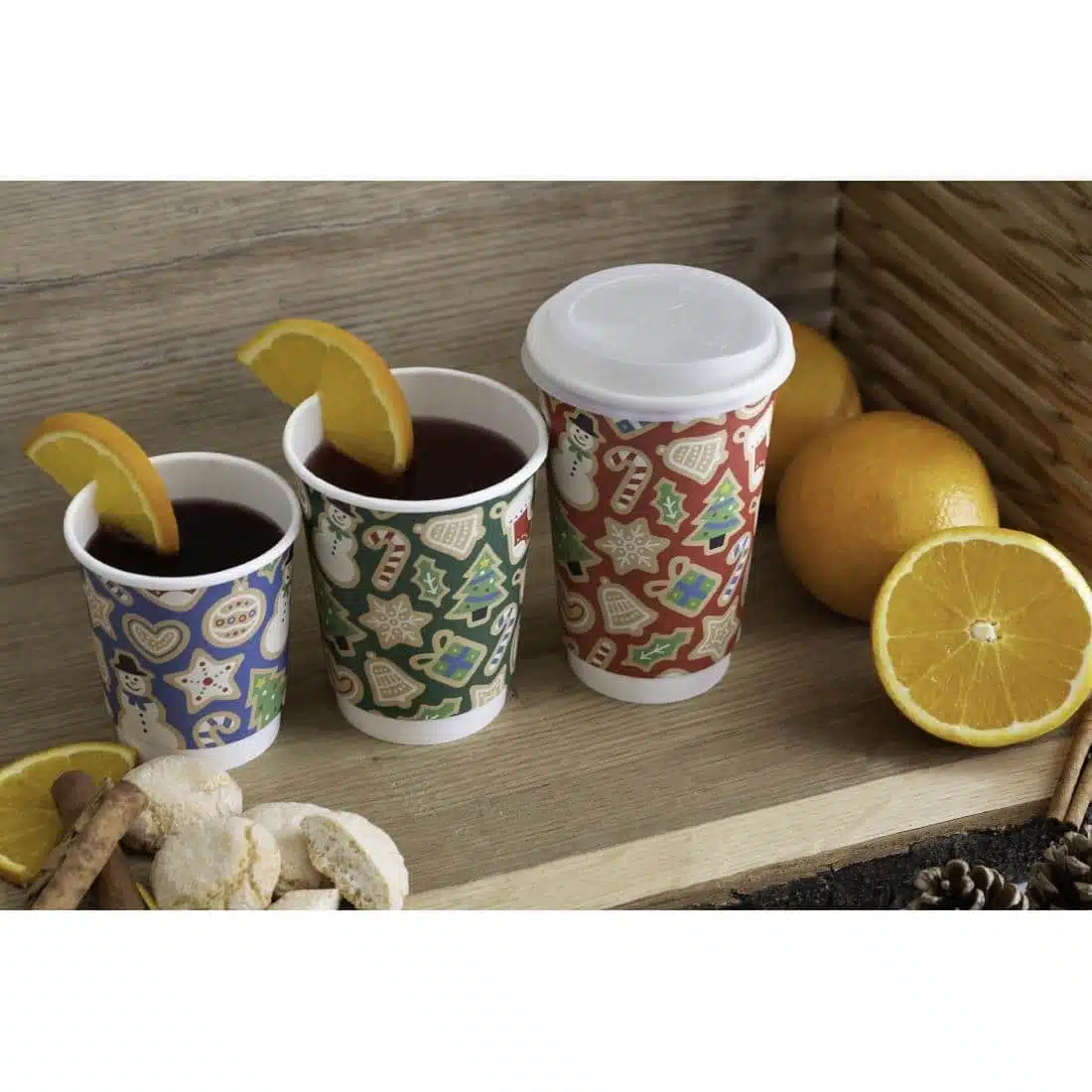 Vegware Double Wall Red Christmas Cup 89-Series 16oz (Pack of 400) - Image 3