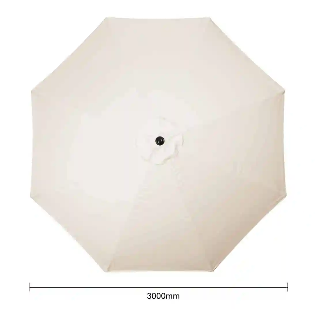 Bolero Seville Round Parasol 3m Diameter Cream - Image 6