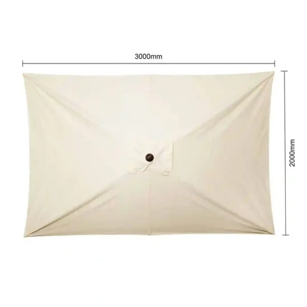 Bolero Seville Square Parasol 2x3m Cream - Image 5
