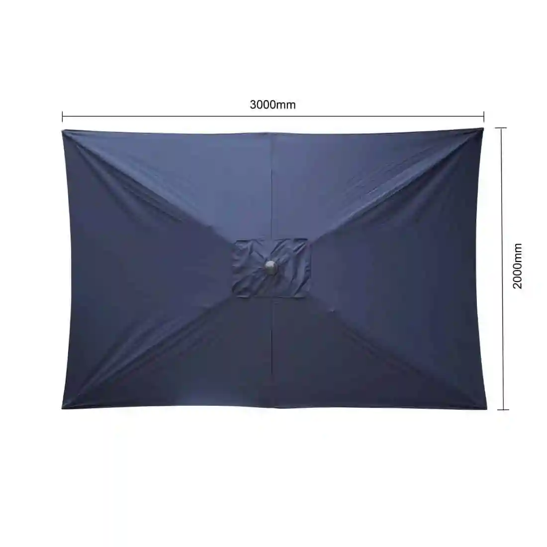 Bolero Seville Square Parasol 2x3m Navy Blue - Image 5