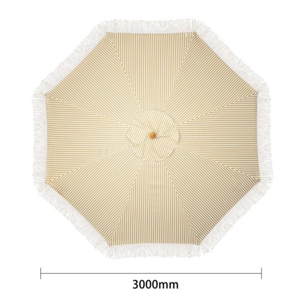 Bolero Sicily Round Striped Parasol 2m Diameter - Image 2
