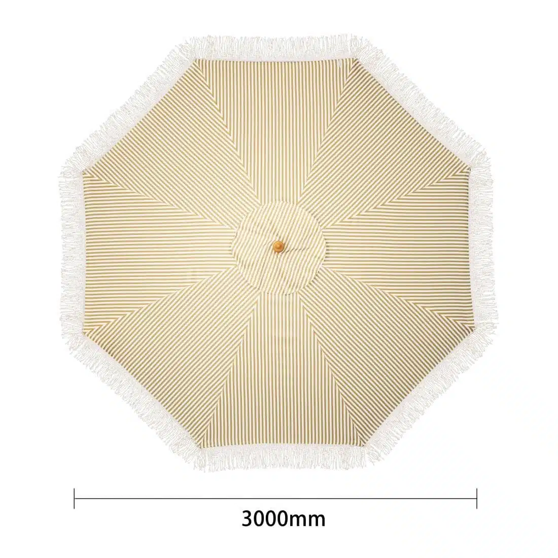 Bolero Sicily Round Striped Parasol 2m Diameter - Image 2