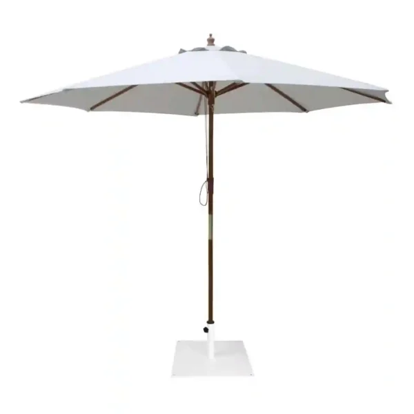 Bolero Flat Metal Parasol Base White - 18kg - Image 5