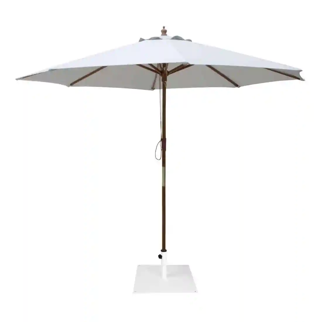 Bolero Flat Metal Parasol Base White - 18kg - Image 5