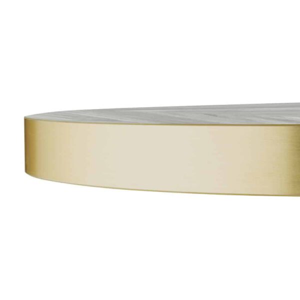 Bolero Pre-Drilled Round Table Top Chevron Design 600mm - Image 4