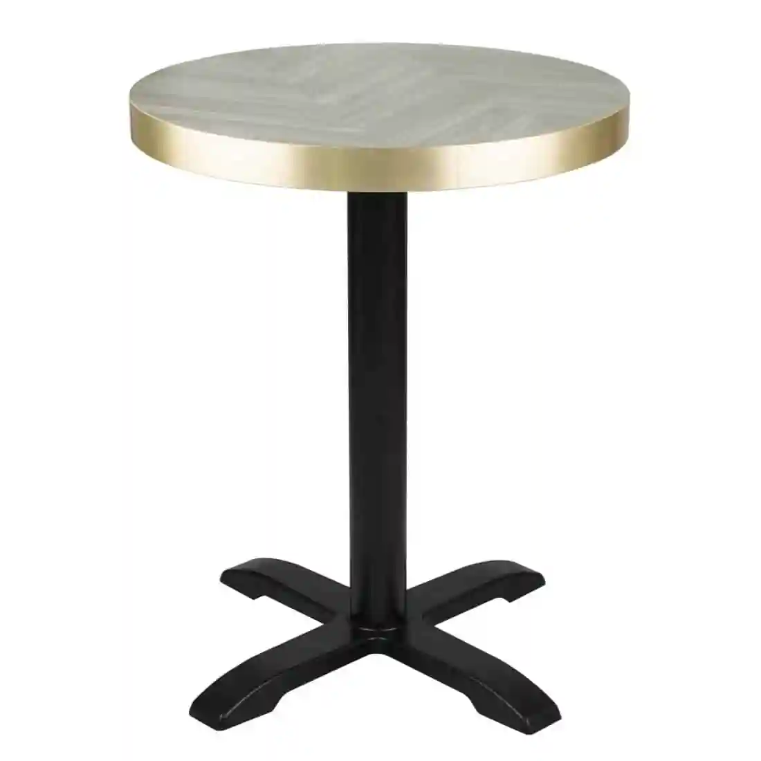 Bolero Pre-Drilled Round Table Top Chevron Design 600mm - Image 6