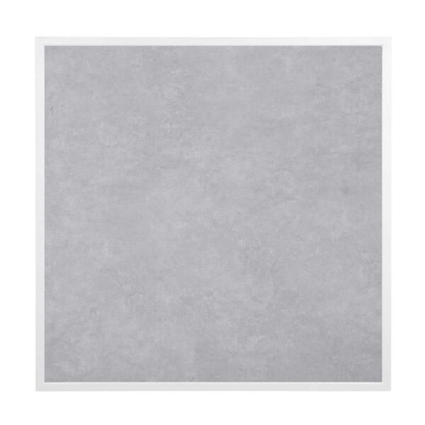 Bolero Light Grey Stone Effect Outdoor Tempered Glass Table Top White Trim 700mm - Image 2