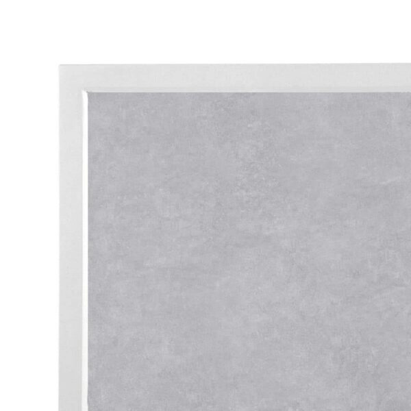 Bolero Light Grey Stone Effect Outdoor Tempered Glass Table Top White Trim 700mm - Image 3