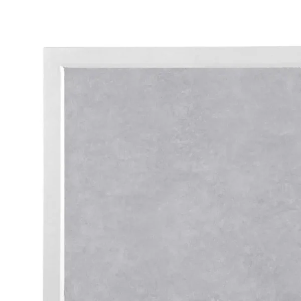 Bolero Light Grey Stone Effect Outdoor Tempered Glass Table Top White Trim 700mm - Image 3