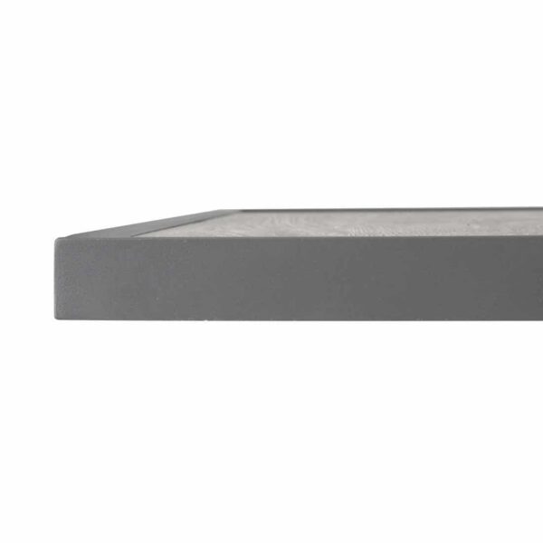 Bolero Wood Grain Effect Outdoor Tempered Glass Table Top Grey Trim 700mm - Image 4
