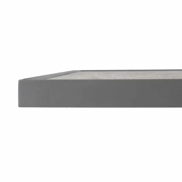 Bolero Wood Grain Effect Outdoor Tempered Glass Table Top Grey Trim 700mm - Image 4