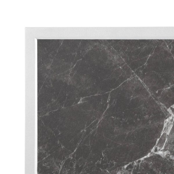 Bolero Dark Granite Effect Outdoor Tempered Glass Table Top White Trim 700mm - Image 3