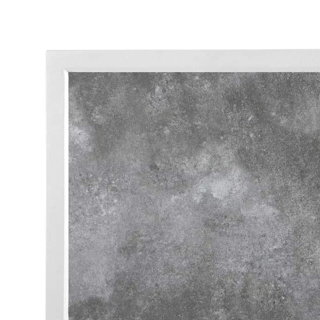 Bolero Dark Stone Effect Outdoor Tempered Glass Table Top White Trim - 700mm - Image 3