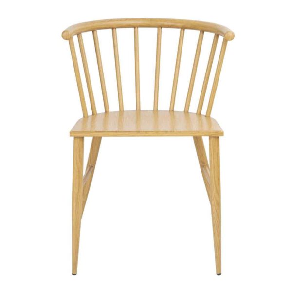 Bolero Harrowdene Metal Side Chairs Wood Effect (Pack of 2) - Image 2