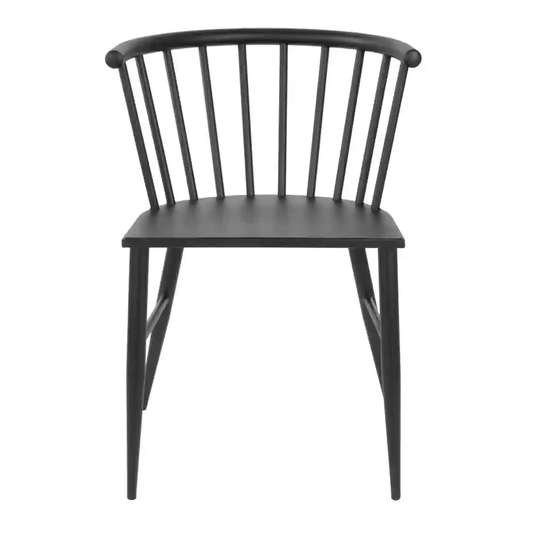Bolero Harrowdene Black Spindle Chairs (Pack of 2) - Image 2