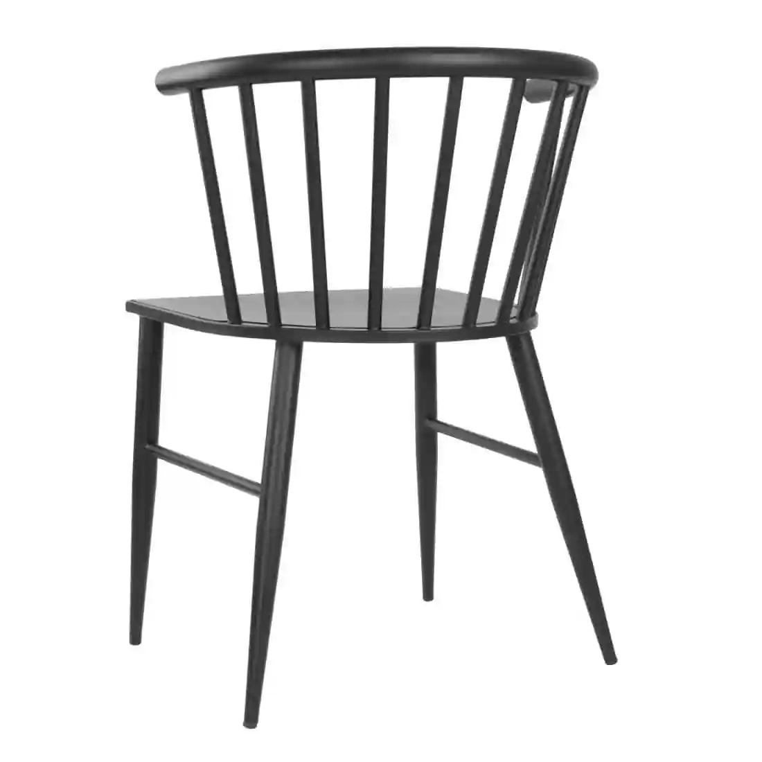 Bolero Harrowdene Black Spindle Chairs (Pack of 2) - Image 3