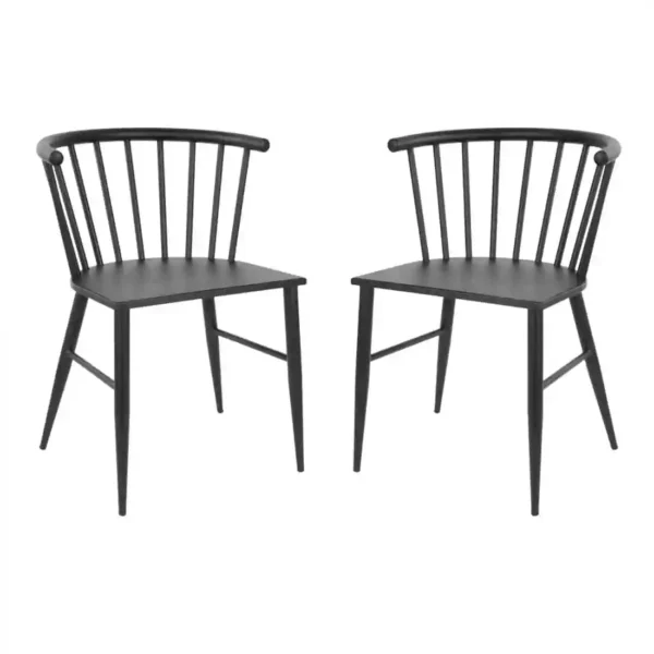 Bolero Harrowdene Black Spindle Chairs (Pack of 2) - Image 5