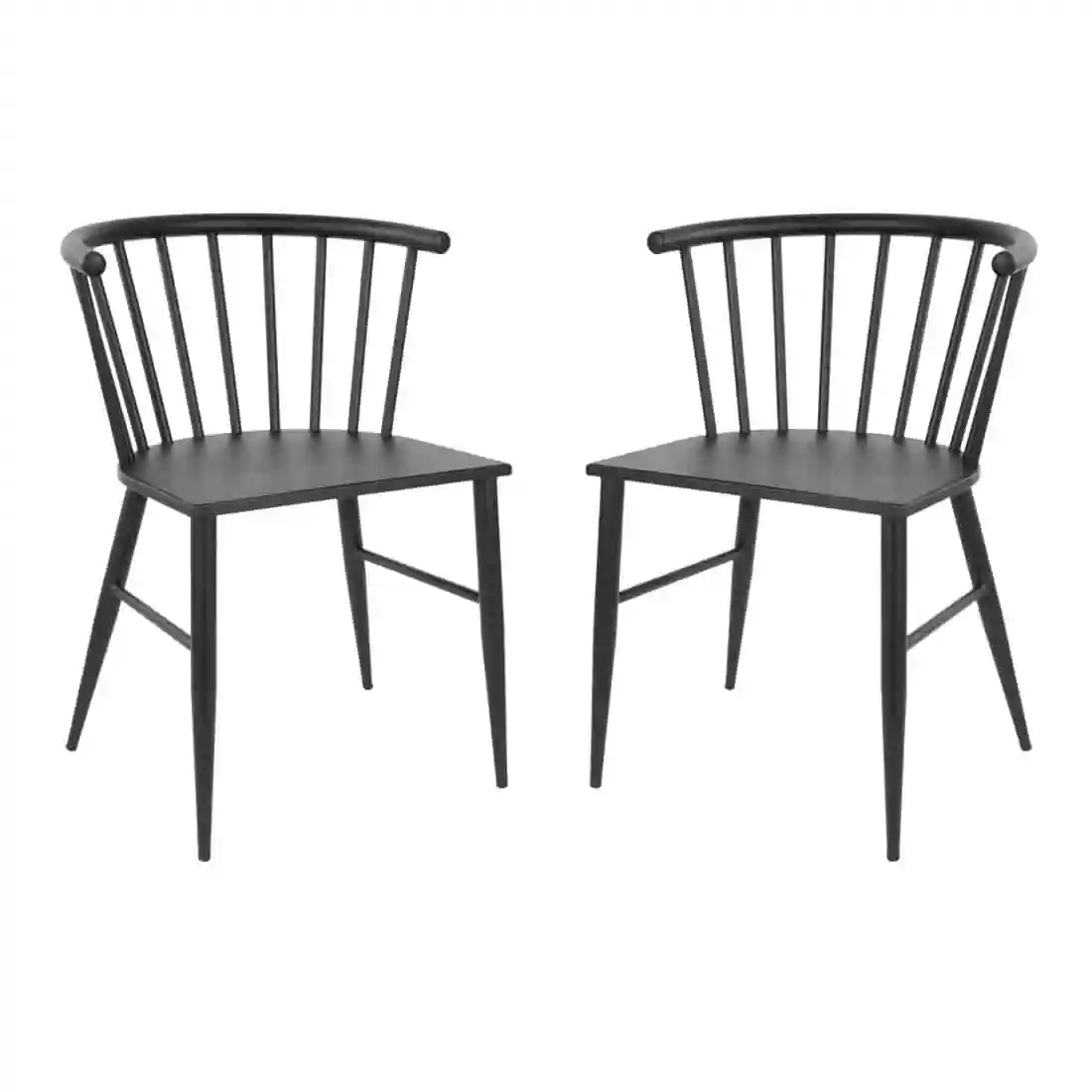 Bolero Harrowdene Black Spindle Chairs (Pack of 2) - Image 5
