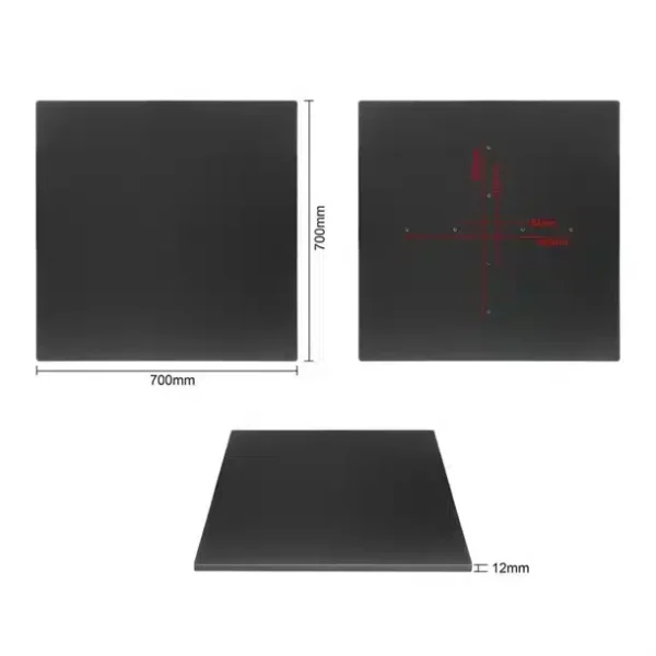 Bolero Matte Black Square Outdoor Table Top 700mm - Image 3
