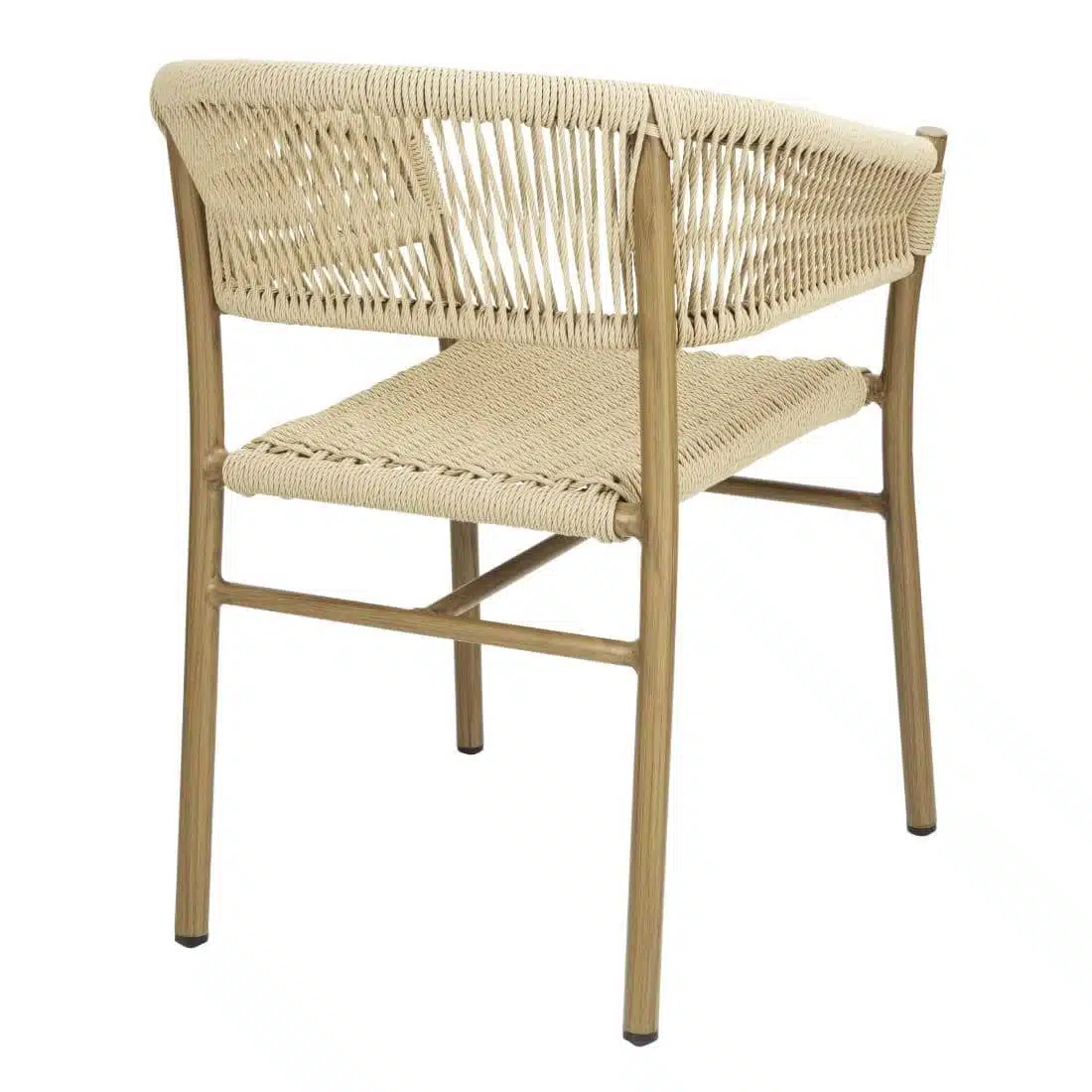Bolero Florence Natural Rope Twist Wicker Chairs (Pack of 2) - Image 3