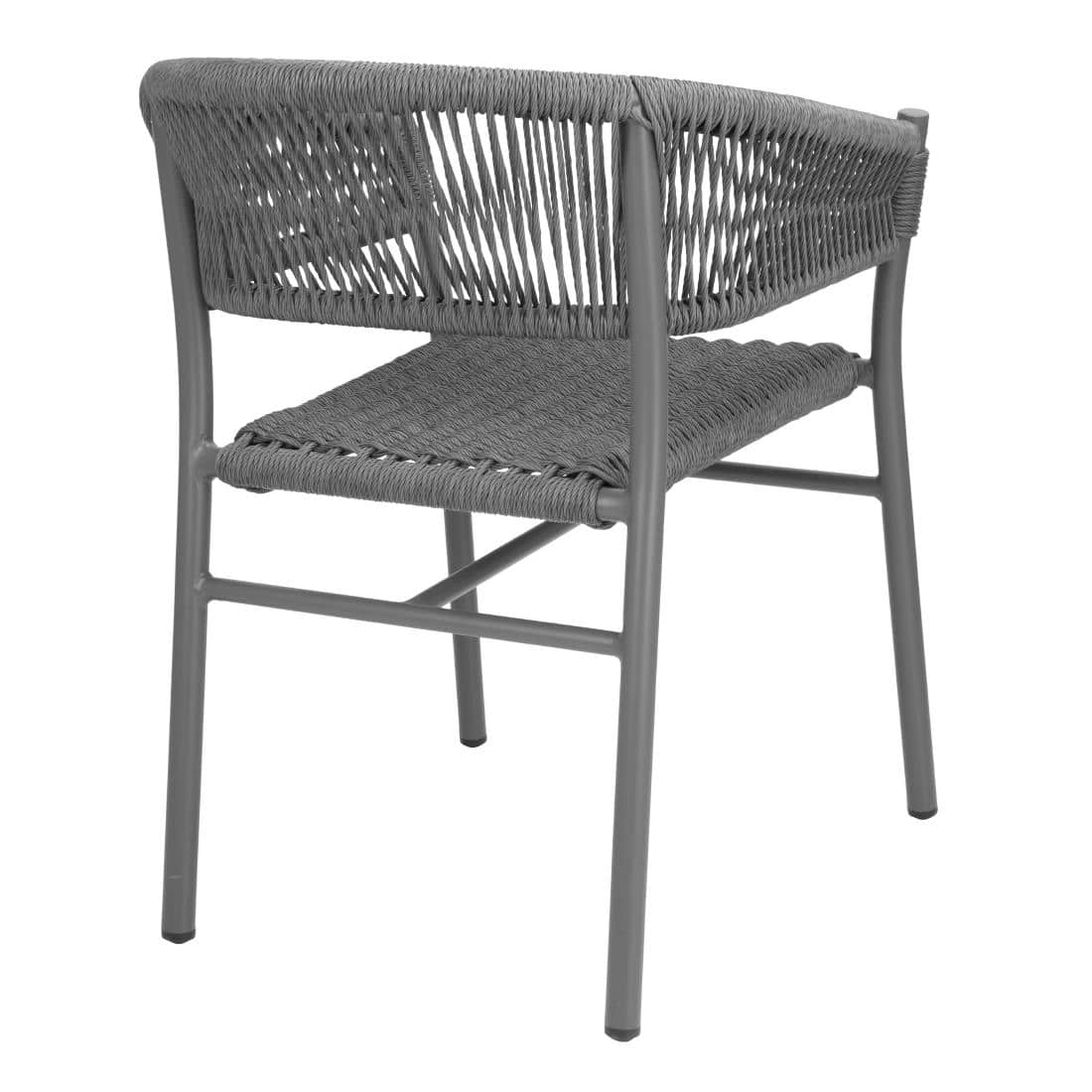 Bolero Florence Grey Mix Rope Twist Wicker Chairs (Pack of 2) - Image 4