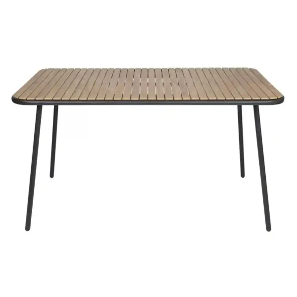 Bolero Santorini Rectangular Table Wood Effect 1400mm - Image 2