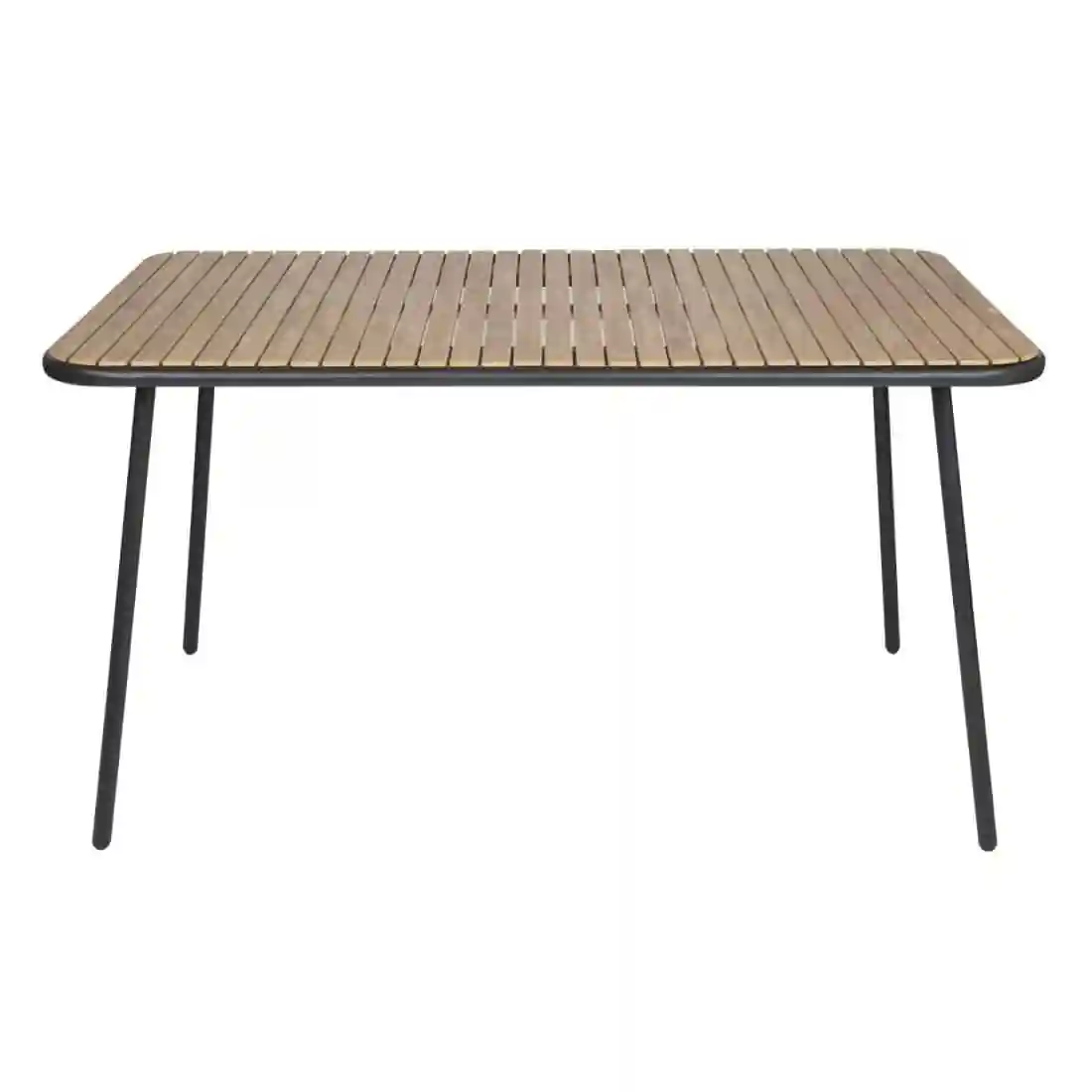 Bolero Santorini Rectangular Table Wood Effect 1400mm - Image 2