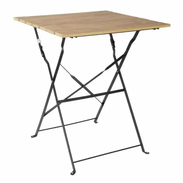 Bolero Perth Pavement Style Square Table Wood Effect - Image 1