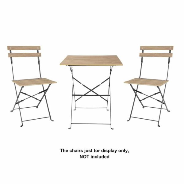 Bolero Perth Pavement Style Square Table Wood Effect - Image 5