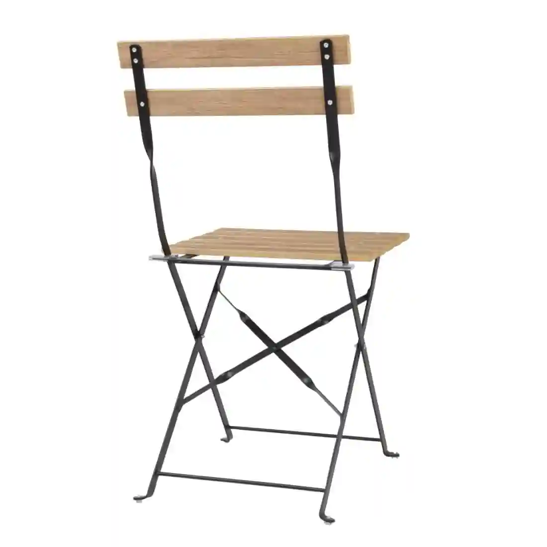 Bolero Perth Pavement Style Folding Chairs Wood Effect (Pack of 2) - Image 2