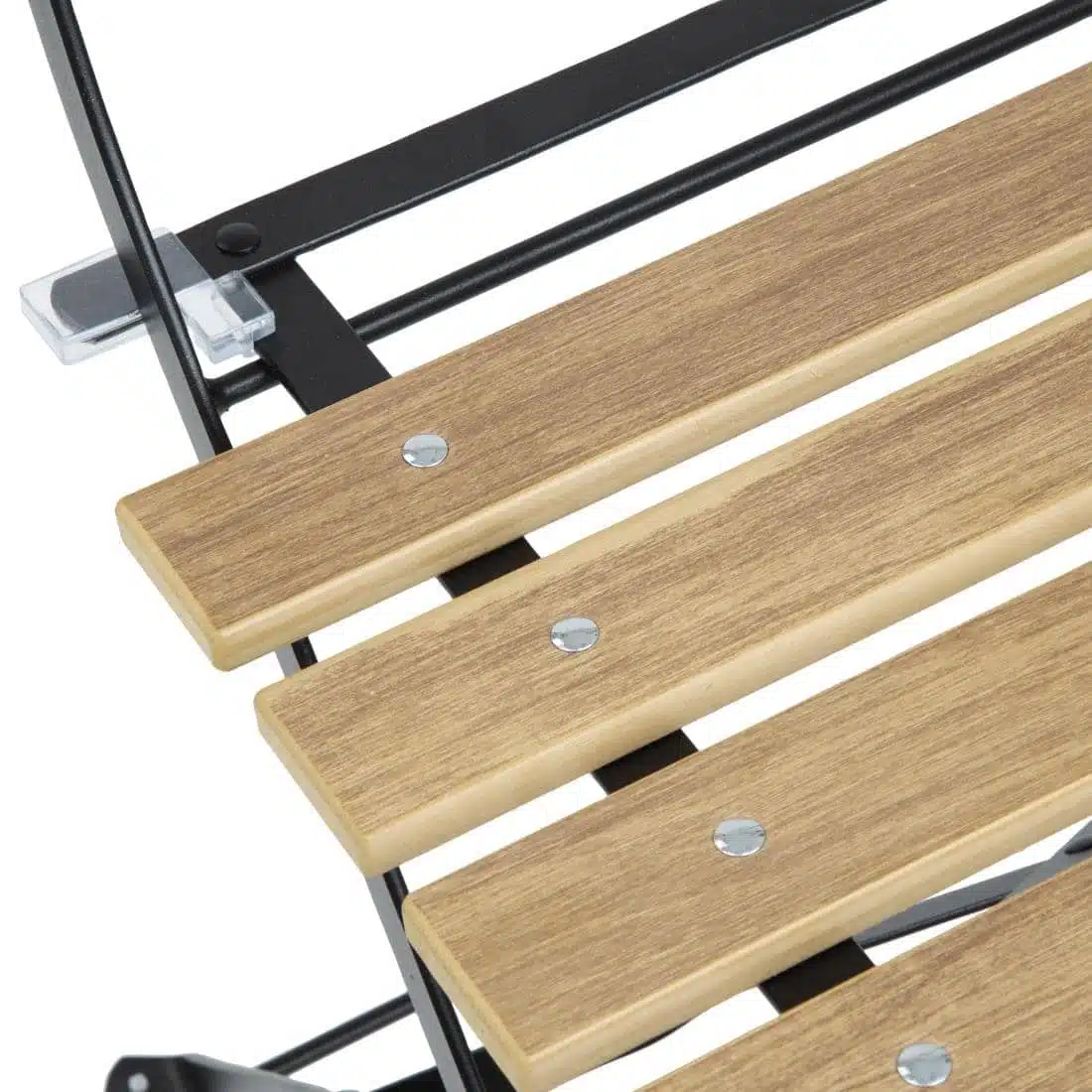 Bolero Perth Pavement Style Folding Chairs Wood Effect (Pack of 2) - Image 5