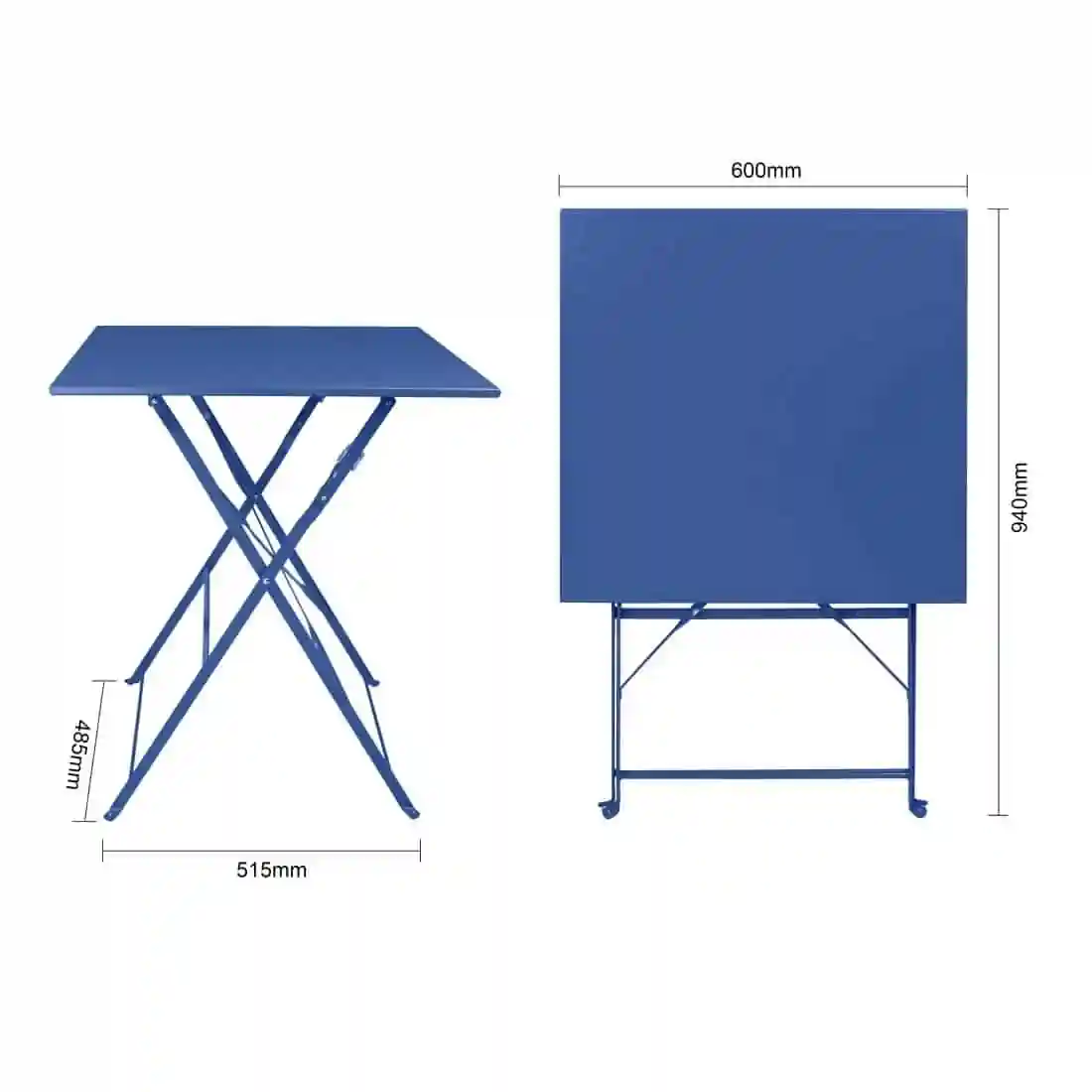 Bolero Perth Pavement Style Square Table Dark Navy - Image 6