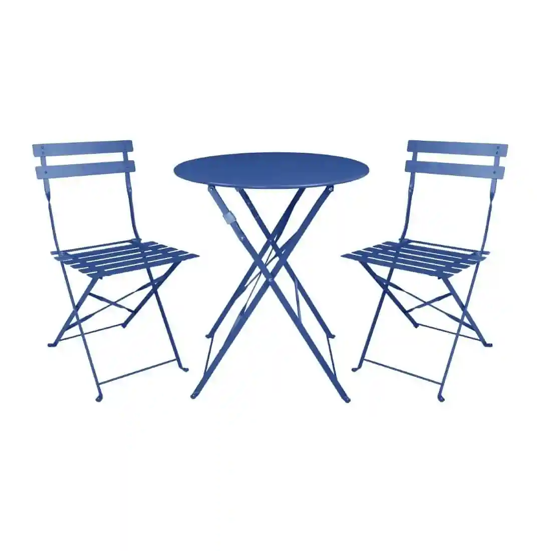 Bolero Perth Pavement Style Folding Chairs Dark Navy (Pack of 2) - Image 4