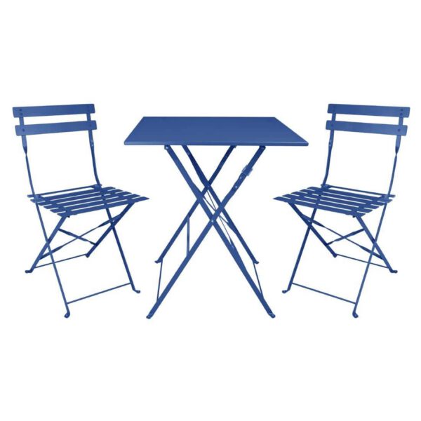 Bolero Perth Pavement Style Folding Chairs Dark Navy (Pack of 2) - Image 5
