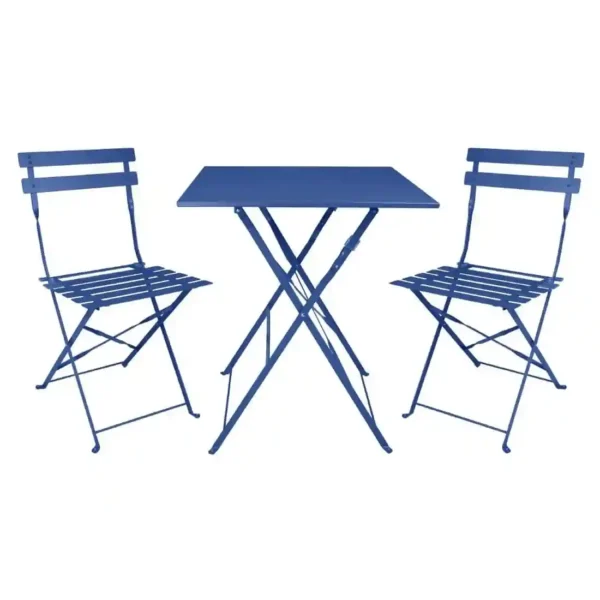 Bolero Perth Pavement Style Folding Chairs Dark Navy (Pack of 2) - Image 5